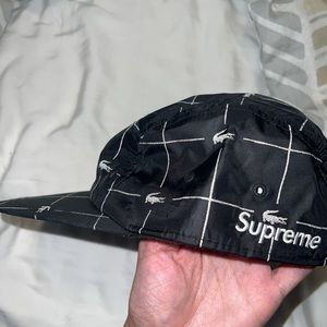 Supreme Lacoste reflective grid Nylon camp cap
